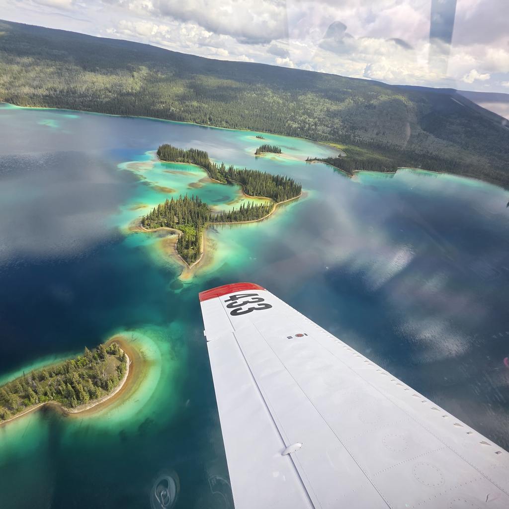 plane flying over water