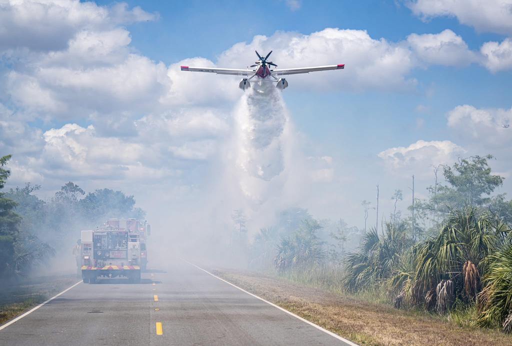 scooper dropping on smoke by road