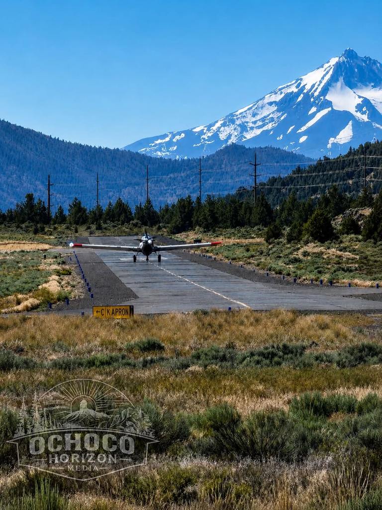 aircraft taxiing with mountain in background